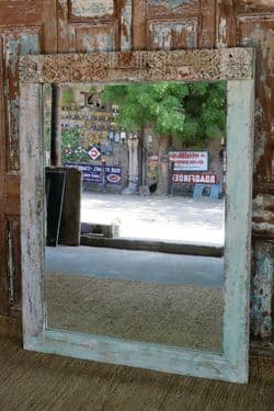 Doorway Mirror with decorative carved lintel and chakra symbols, Patan 1890