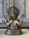 Finely Cast Bronze of Lord Ganesha, Remover of Obstacles