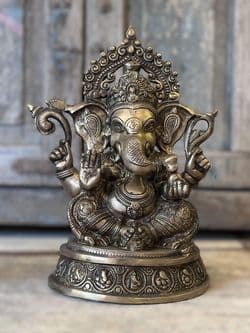 Finely Cast Bronze of Lord Ganesha, Remover of Obstacles