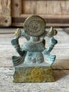 Ganesha in Bronze  with veregris patina