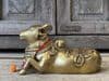 Golden Brass Casting of a Holy Nandi Bull, Avatar of Shiva