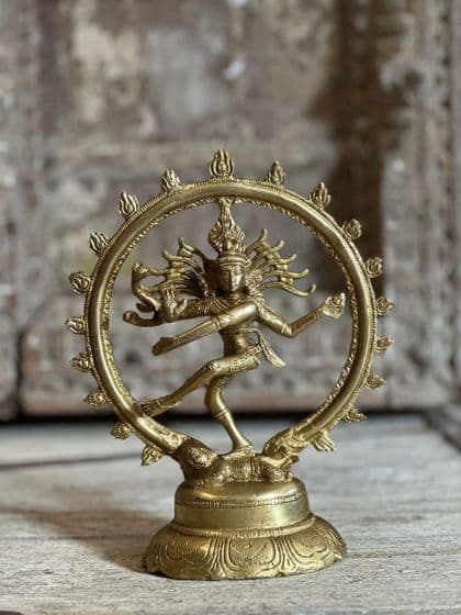 Golden Brass Casting of Shiva Nataraj