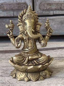 Golden Casting of Lord Ganesha - Medium