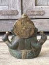 golden ganesha with verdgris patina - medium