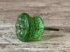 Green Embossed Glass Door Knob