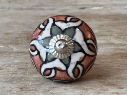 Hand Painted Porcelain Door Knob