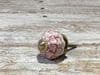 Hand Painted Rose Pink Porcelain Door Knob