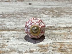 Hand Painted Rose Pink Porcelain Door Knob