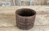 Hand Turned Teak & Iron Grain Measure, Rajasthan