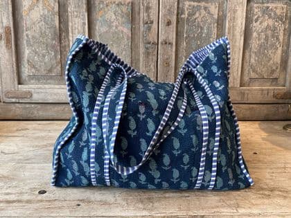 Indigo Kantha Tote Bag