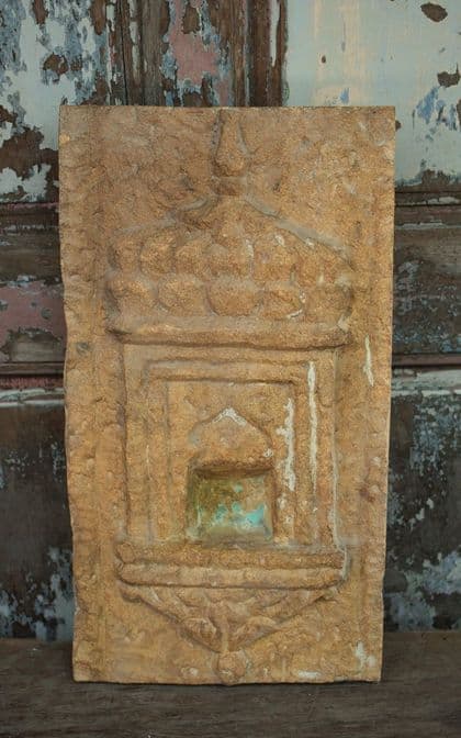 jaisalmer shrine niche in golden sandstone