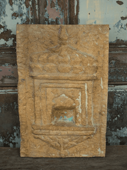 jaisalmer shrine niche in golden sandstone