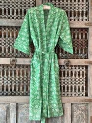 KIMONOS/BATH ROBES - HAND BLOCK PRINT COTTON