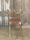 Maharaja polychrome teak chair, Bikaner, Rajasthan 1890