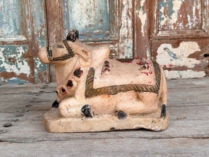 Marble Sculpture of a Shiva Bull, Varanasi circa 1900