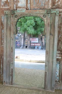 Mirror made from a Mehrab Arched Bed Chamber Doorway, 19th Century