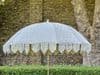 Mirrorwork Parasol - Ecru Calico Base & Silver Mirrorwork