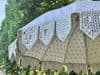 Mirrorwork Parasol - Ecru Calico Base & Silver Mirrorwork