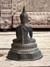 Old Bronze Casting of the Buddha with hand mudra, Vitarka pose
