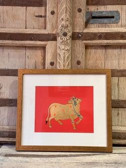 Original Artwork in the Miniature Style of a Holy Nandi Bull