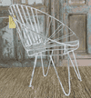 Painted Decorative Iron Chair, India - Vintage