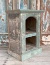 Pair of Antique Bedside Tables With Faded Paint Tones