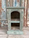Pair of Antique Bedside Tables With Faded Paint Tones