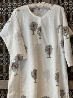 Palmyrah Palm Block Print Kaftan