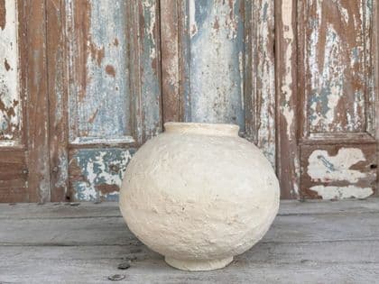 Papier Mache Vintage Decorative Vessel, Rajasthan