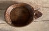polished wood antique bowl 89