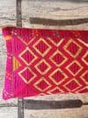 Rare Antique Floss Silk Dowry Bolster,  Swat Valley, Pakistan