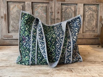 Resist Dyed Kantha Tote Bag