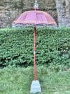 Sari Parasol with Metallic Fringe