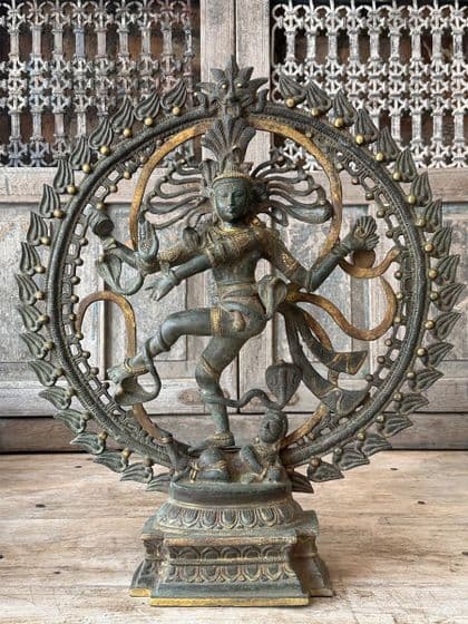 Shiva Dancing Nitraraj cast in bronze, South India