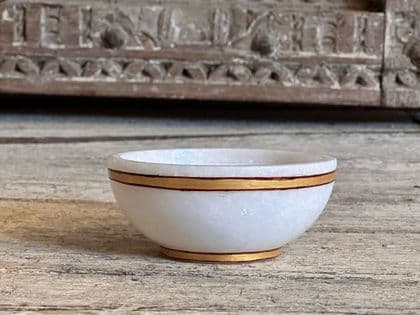 Small Gold edged marble bowl
