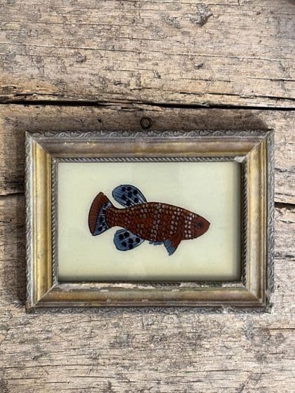 small indian Glass painting of a fish