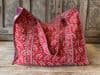Soft Red Kantha Tote Bag