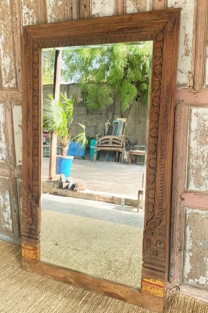 South Indian Temple Doorway with Bevelled Mirror added, 19th Century