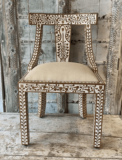 Teak Chair with Inlay Work