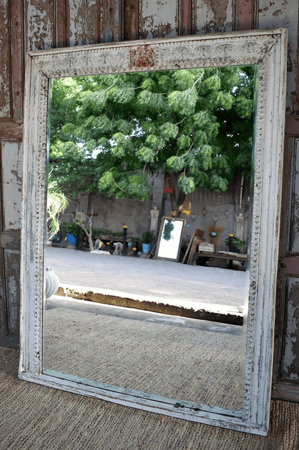 Temple Doorway Mirror with Carving of  Ganesha