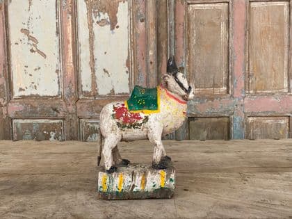 Tribal Polychrome Nandi Bull Offering Stand, Maharashtra circa 1920