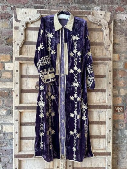 velvet coat in amethyst