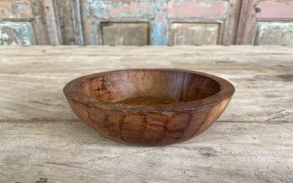 Vintage Acacia Wood Bowl