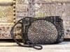 Vintage Afghan Textile Bag with Rupee coins , beads and cowrie shells
