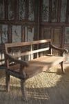 Vintage Bleached Acacia Bench, Rajasthan (NEW YEAR SHIPMENT)