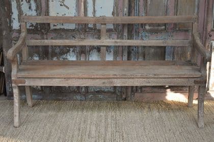 Vintage Bleached Acacia Bench, Rajasthan (NEW YEAR SHIPMENT)