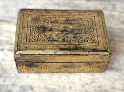 Vintage Gold Painted Kashmiri Box