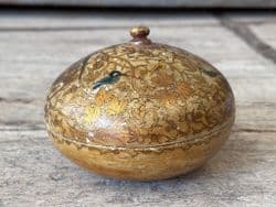 Vintage Kashmiri Hand Painted Box  with Birds
