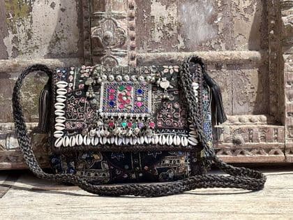 Vintage Mirrored Textile Bag
