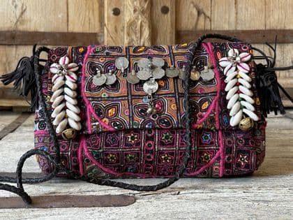 vintage mirrorwork bag